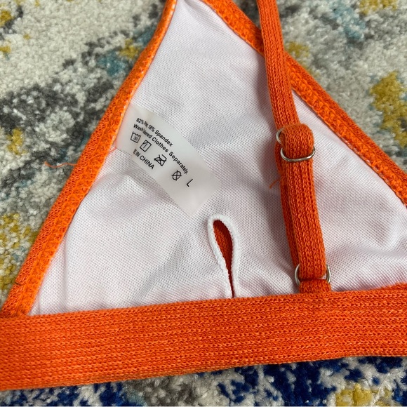 NWOT Ribbed Orange Bikini Set - Picture 4 of 10